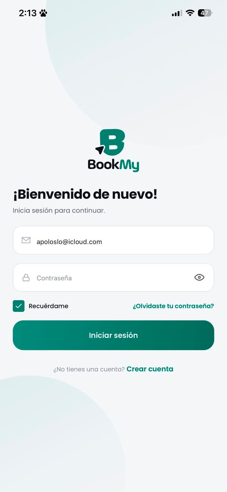 Crea tu cuenta en Bookmy